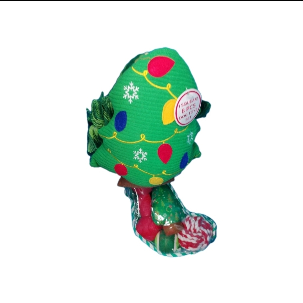 Christmas Tree Dog Toy Set Dog Toy Pet Toy Large Dog Christmas Stocking with Toy
